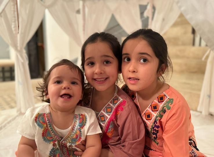 My granddaughters Raya, Haya and Basma