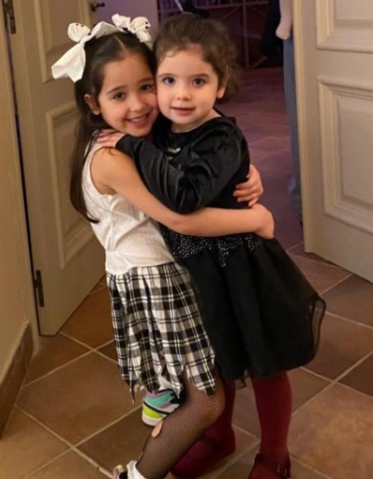 With my granddaughters Basma and Alia