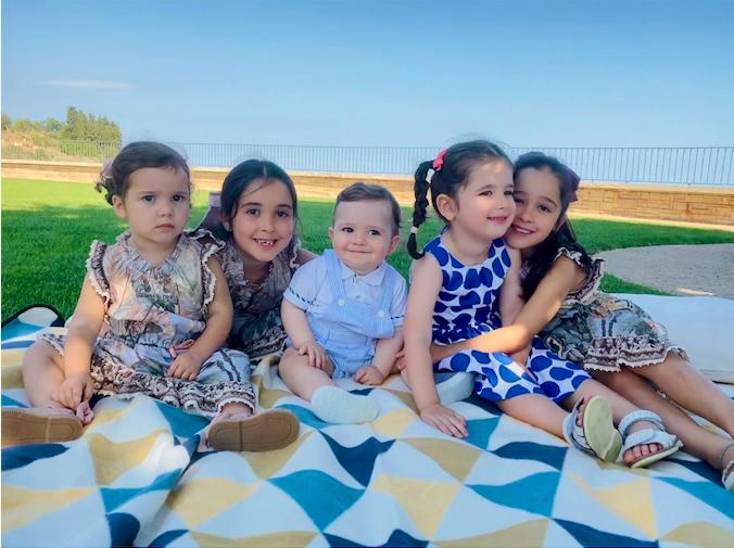 My grandchildren Raya, Basma, Jad, Alia and Haya