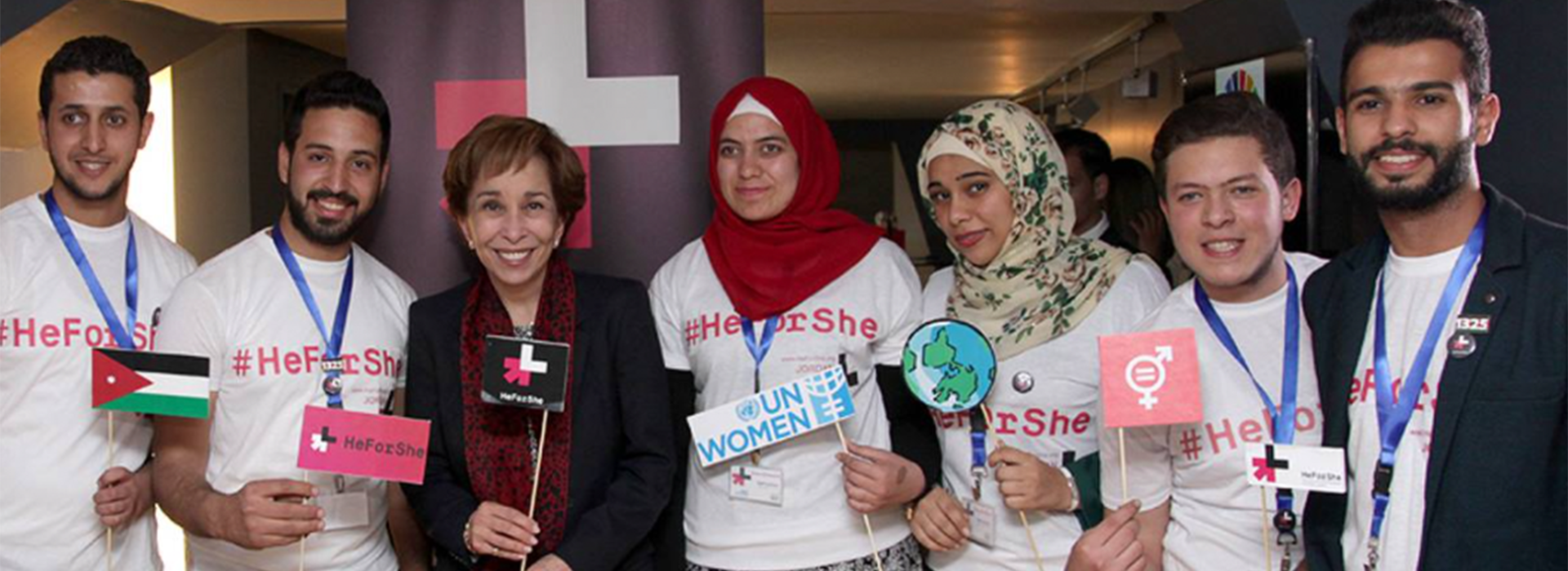 Group photo with HeForShe volunteers - 2016