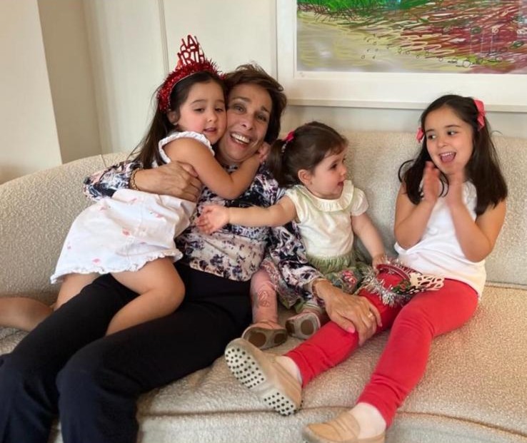 With my granddaughters Haya, Raya and Basma