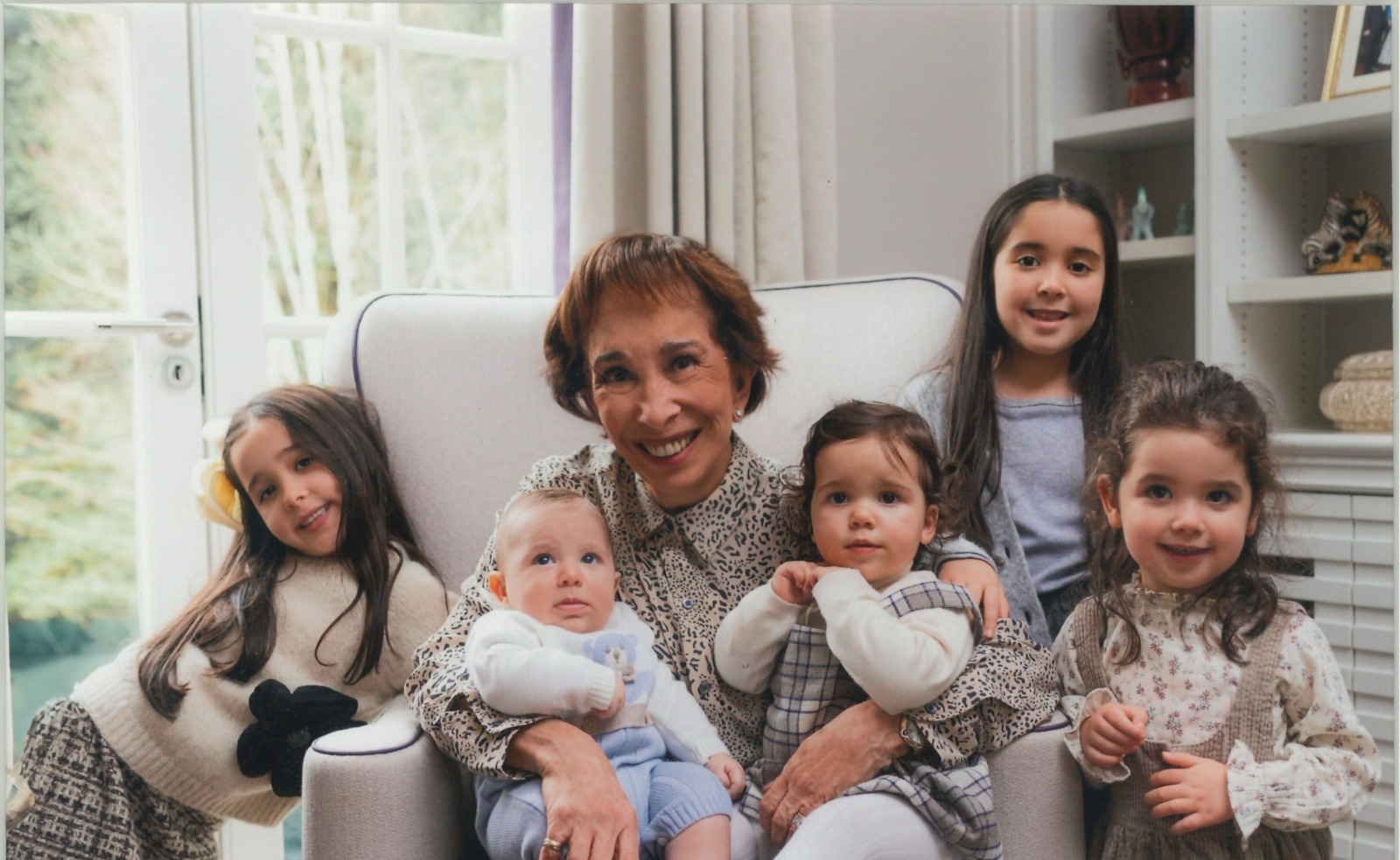With my grandchildren Haya, Jad, Raya, Basma and Alia