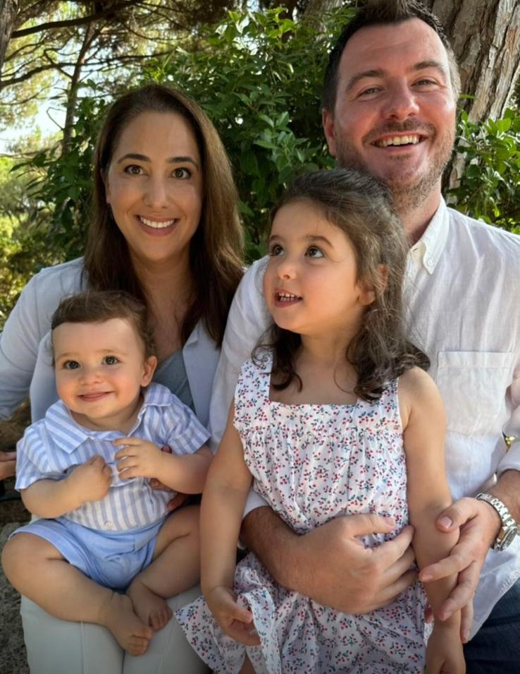 My daughter Zein, son-in-law James with Jad and Alia