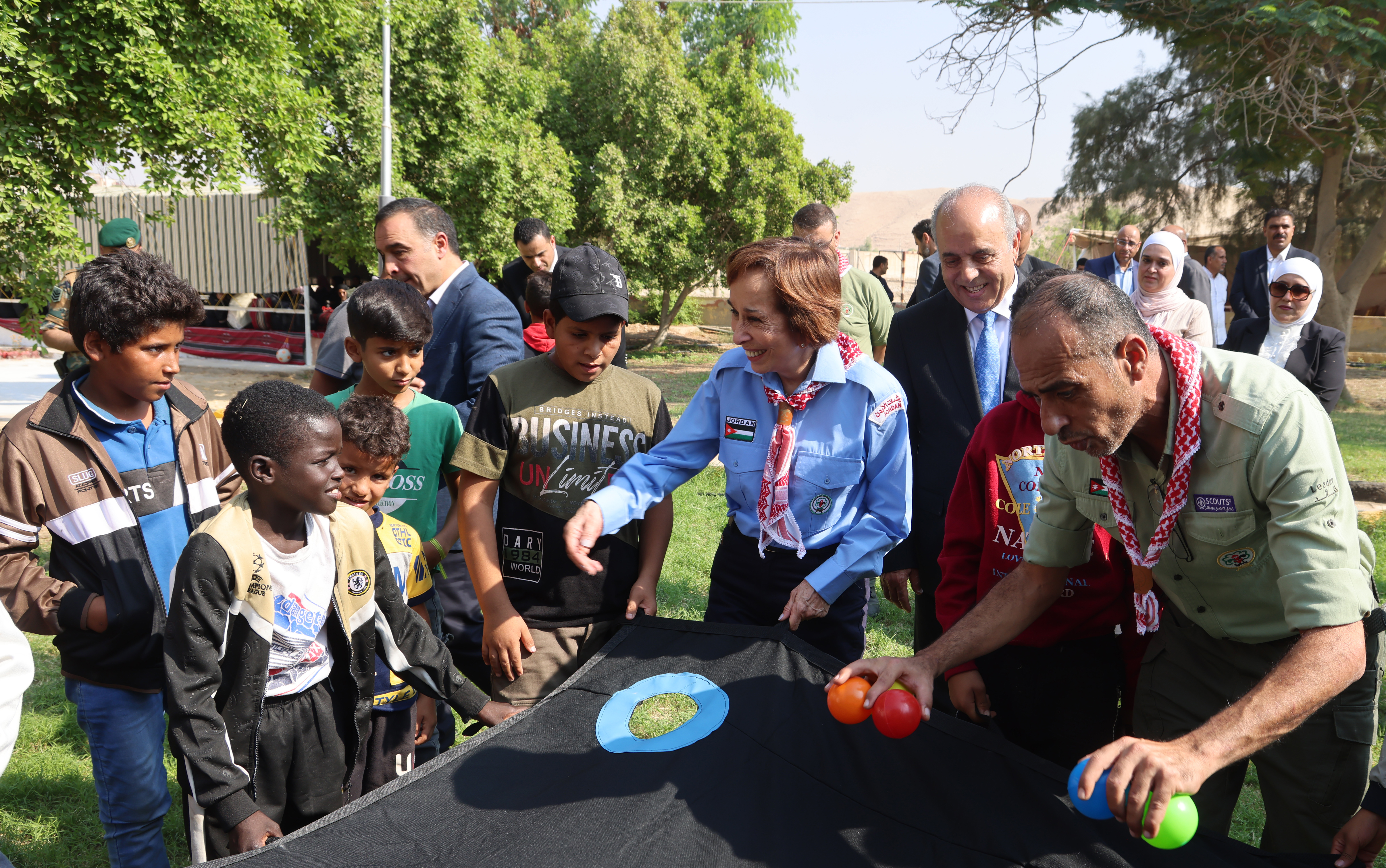 Children’s activities with the girl guides and guide leaders at Al Karama Scout Camp - 2024