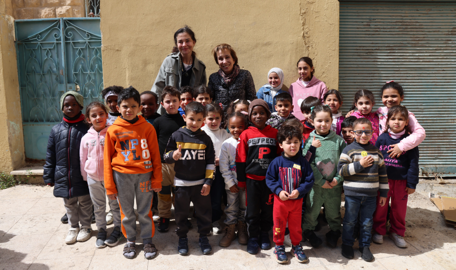 With children during a Goodwill Campaign in Ashrafyeh, Amman - 2025