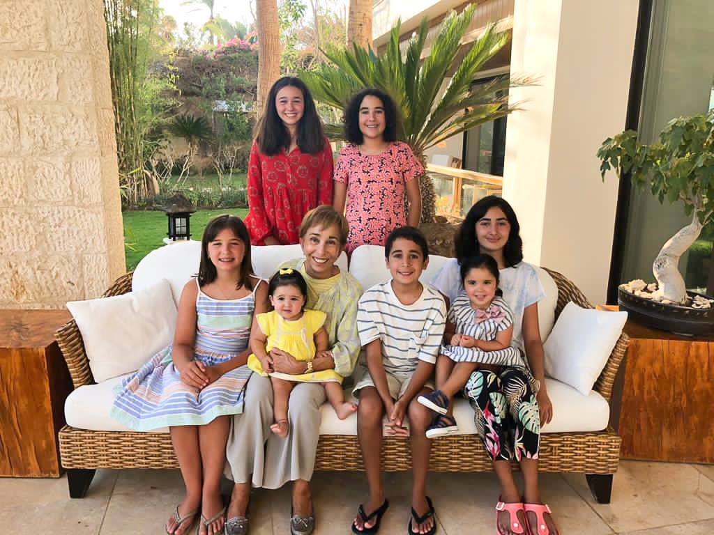 With my grandchildren Front row: Iman, Haya, Abdulaziz, Zahra and Basma Second row: Aysha and Zein